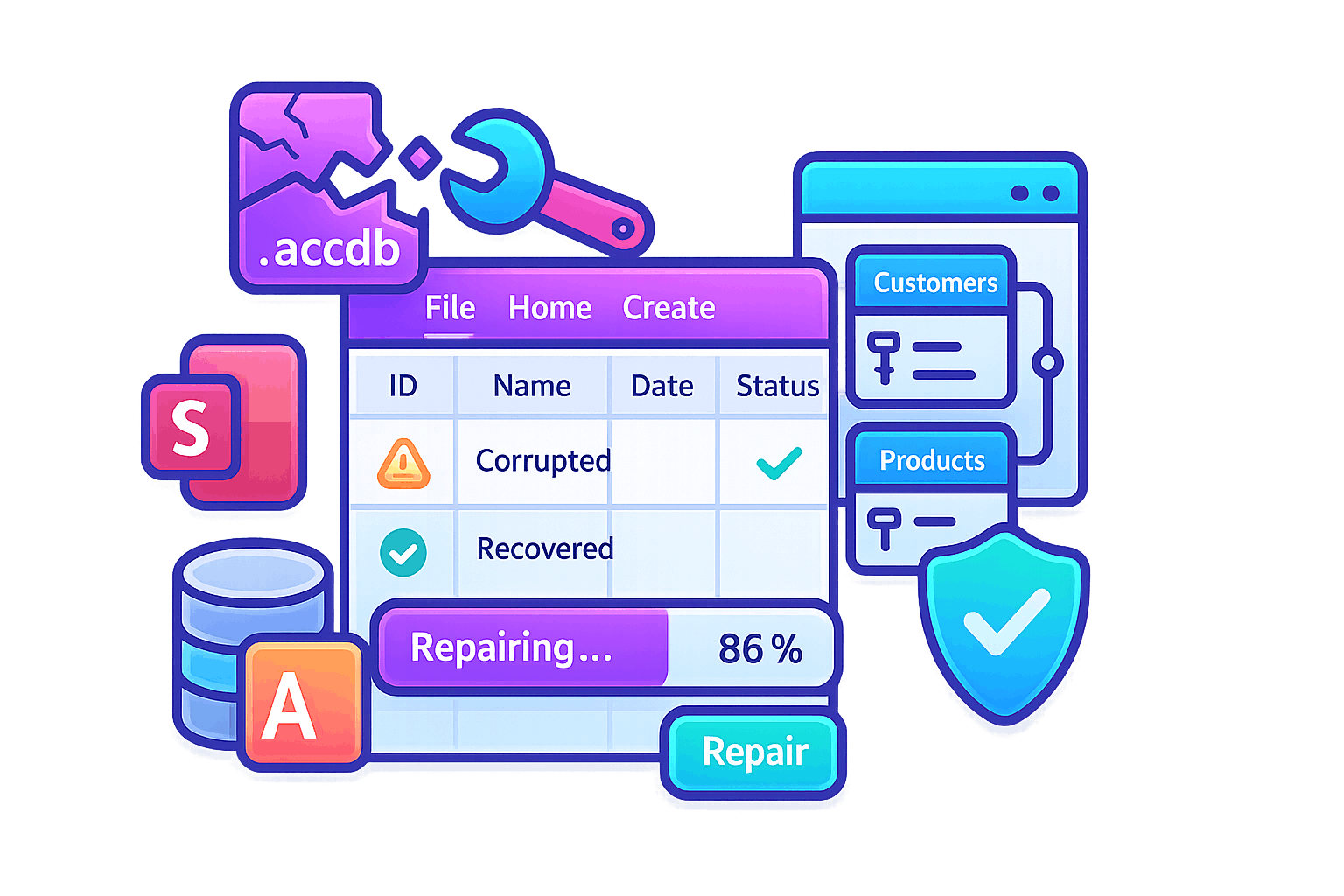 Microsoft Access file repair tool